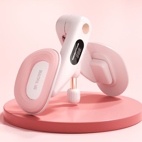 Appareil de musculation des cuisses et du plancher pelvien avec résistance ajustable, éclairage LED 360° amélioré, appareil de Kegel pour la récupération post-partum (rose) (1/5)