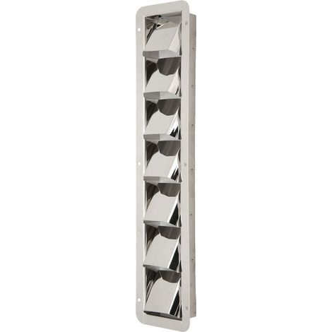 Grille de ventilation marine en acier inoxydable 304, persienne à 7 fentes pour extracteurs d'air, climatiseurs et ventilateurs de cuisine. (1/5)