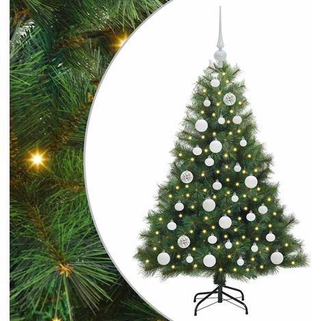 Árbol de Navidad artificial con 150 LED Verde 120 cm PE y PVC vidaXL