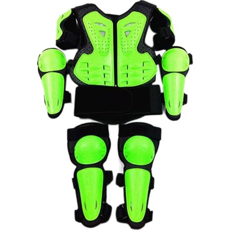 Schutzweste für Kinder mit Knie- und Ellbogenschonern, Motocross-Schutzausrüstung für Kinder von 5-13 Jahren, Renn- und Skateboard-Schutzausrüstung (1/5)