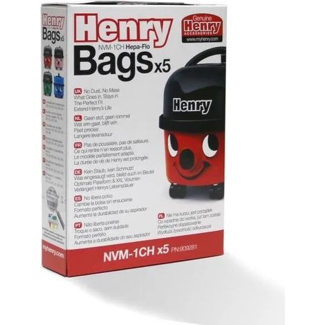 Numatic NVM1CH Bolsa de aspiración HEPA Pack de 5 multicolor