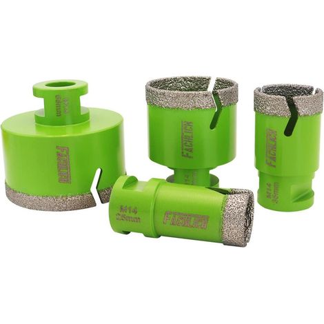 Diamant Fliesenbohrer Set 4tlg. 25-68mm M14 für Trocken-/Nassbohren (1/5)
