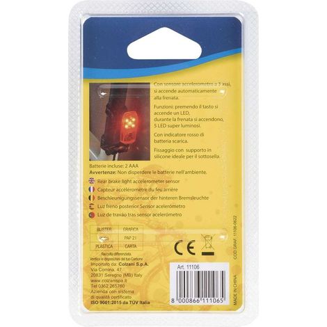 ON BIKE Luce stop posteriore a led con sensore di frenata Accessorio Originale (1/3)