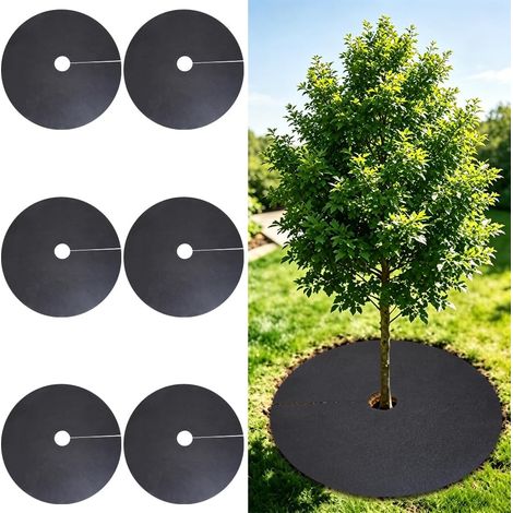6 pièces Anneau de Paillis d'arbre en Feutre 81cm (1/5)