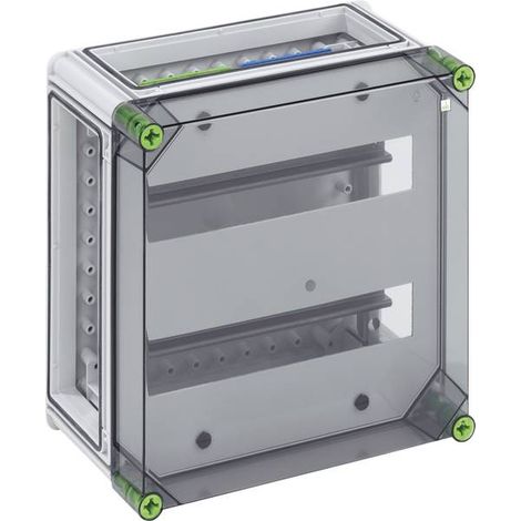 Spelsberg Custodia per interruttori automatici, trasparente, grado di protezione IP65, 28 TE, resistenza agli urti IK08, classe di protezione II, tensione nominale di isolamento 400V AC, privo di alog