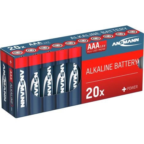 80x ANSMANN Alkaline Batterie AAA Micro 1,5V – LR3 MN2400 (80 Stück)
