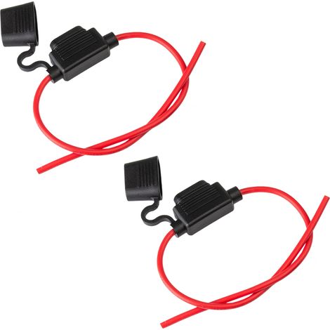 2x KFZ Sicherungshalter Flachsicherung max.30A 14AWG PKW Sicherung HIFI (1/5)
