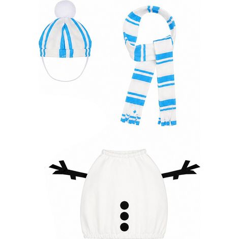 Tenues de Noël Bonhomme de neige pour oie décorative de porche (statue de jardin de 23 pouces) (1/5)