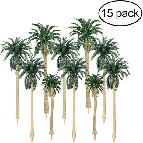 NUOLUX 15 pièces Maquettes de cocotiers pour décor, échelle HO NZ (1/3)