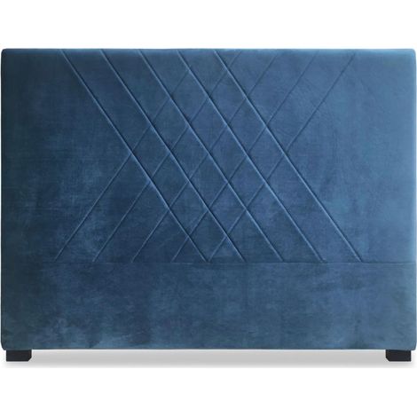 Tête de lit Diam 160cm Velours Bleu
