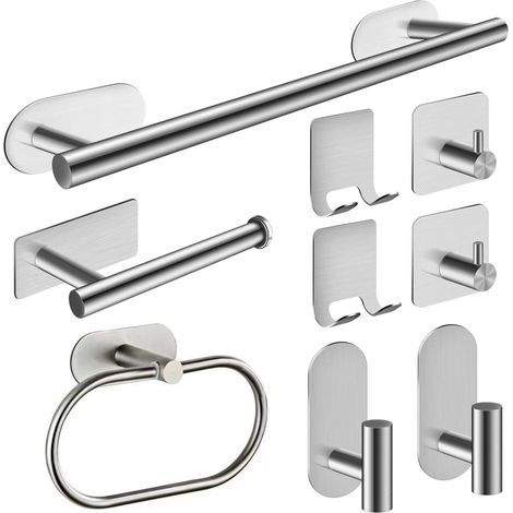 9 pcs Bathroom Towel Ring Set (1/4)