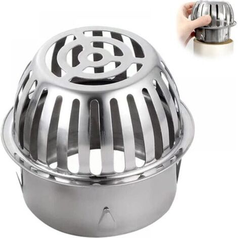 Siphon Sol Convexe en Acier Inoxydable, 1 Pcs Drain Gouttières Filtrantes, Filtre de Gouttière en Acier Inoxydable pour Les Drains Anti Blocage des Balcons, Salles Bains, Cours Extérieures (1/5)