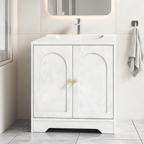Meuble de salle de bain en melamina de Madera 60 x 30 x 65 cm (1/5)