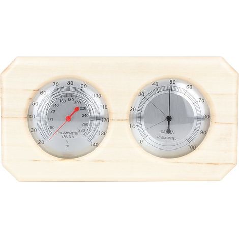 Thermo‑hygromètre portable – 2 en 1 – bois – sauna vapeur – thermomètre / hygromètre – accessoire (1/5)