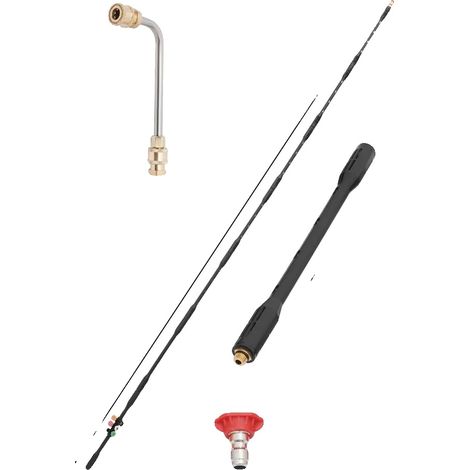 Accessori per macchine per la pulizia, set di prolunga per idropulitrice, ugelli a spruzzo multi-angolo, neri (1/2)