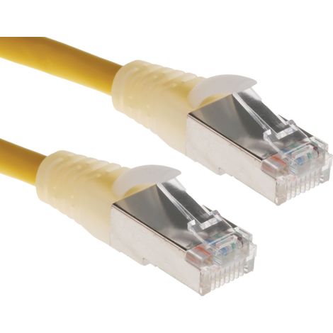 Câble Ethernet cat 5e Avec connecteur gaine PVC Jaune / , F/UTP, 5m ( Prix pour 1 )