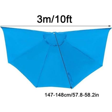 1 PCS Toile demi-parasol-Beige-3.0m-5 Baleines-Toit rechange housse-Convient pour parasol demi-rond 2.7m 3.0m Lumiryn (1/5)