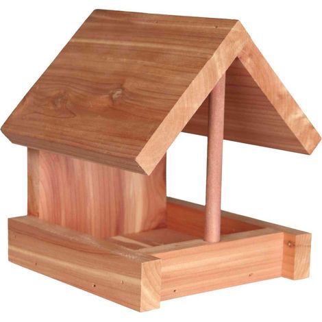 natura bird feeder, for fixed mounting, cedar wood, 16 × 15 × 13 cm, nature (1/3)