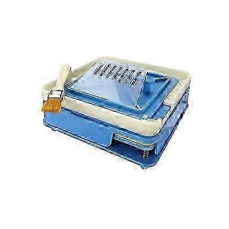 Placa para cápsulas de 100 orificios, versión mejorada 00 Placa de llenado de cápsulas, dispositivo de llenado por lotes para cápsulas (azul)