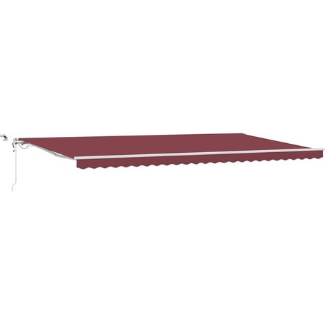 Maison Exclusive - Markise Automatisch mit LED Weinrot 600x300 cm