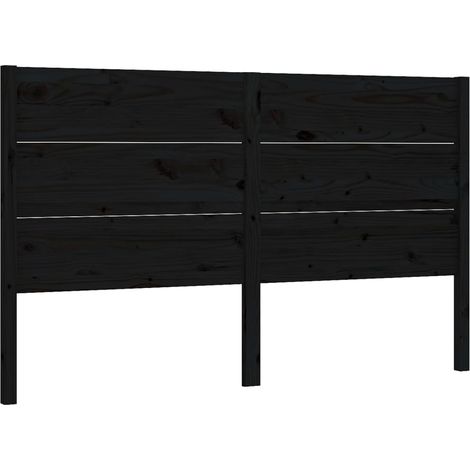 Testiera per dormire accessorio per camera da letto 126 x 4 x 100 cm in legno di pino nero TDL0202333