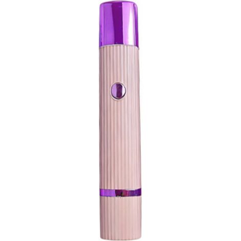 Rasoir électrique pour femme, tondeuse portable compacte, rasoir rechargeable pour corps et zones sensibles, design élégant rose (1/5)