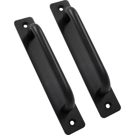 Tirador de puerta de aleación de aluminio, tirador para puerta de armario, distancia entre orificios de 160 mm, 2 piezas, negro (1/5)