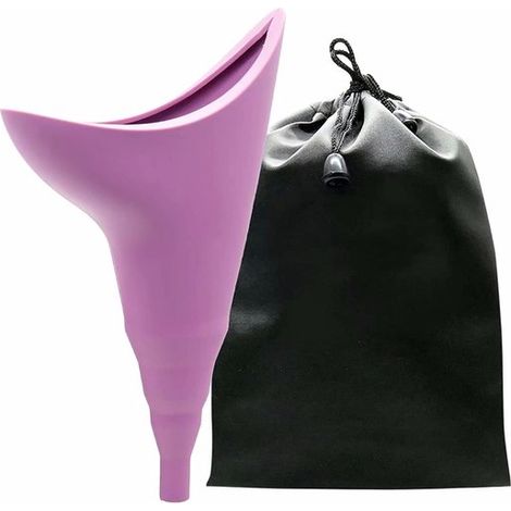 Wiederverwendbares Silikon-Urinal für Frauen, Stehbecher, tragbarer Urinbehälter für Frauen auf Reisen, beim Camping und bei eingeschränkter Mobilität. (1/2)