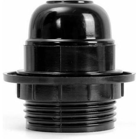 4 pièces Support d'ampoule - Pour ampoule E27 - Douille pratique - Adaptateur en plastique pour abat-jour（Noir） (1/5)