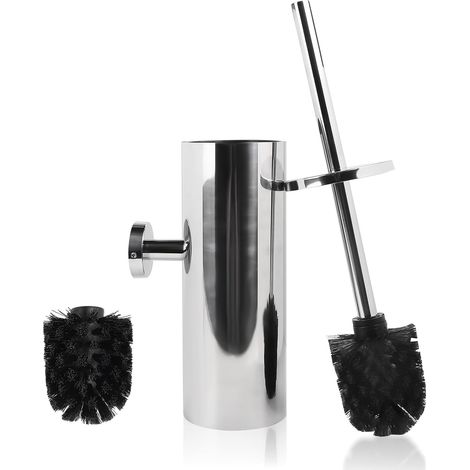 Brosse WC Chrome Amovible avec Support et Poignée