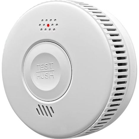 Détecteur de fumée, Alarme Incendie, Alarme de fumée avec capteur photoélectrique avancé, Alarme de Surveillance avec Batterie Rechargeable de 3 Ans de durée de Vie, Alarme de 85 DB (1/5)