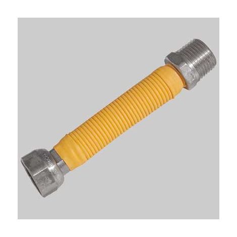 FLESSIBILE INOX PER GAS RIDOTTO  MF 1/2 x F 3/4 220÷420 mm     MADE IN ITALY