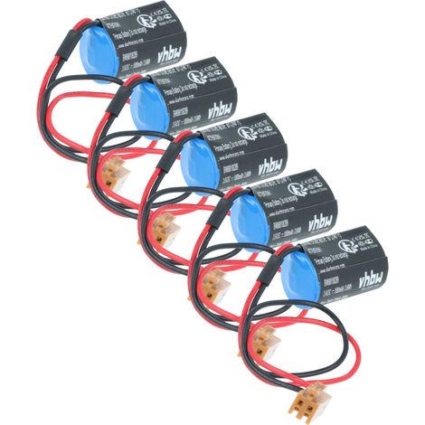 vhbw 5x Battery compatible with Toyo Denki GPCsx, GPCsH CNC Router, CNC Controller (1000 mAh, 3.6 V, Li-MnO2)