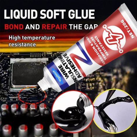 KineShineX ist ein Klebstoff zur Reparatur von elektrischen Kabelisolierungen, ein wasserfester Klebstoff, ein elektronisches Dichtmittel und ein Klebstoff zur Reparatur von Kfz-Kabeln. (1/5)