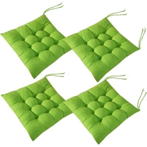 40x40cm Square Chair Cushions, Seat Cushions, Home Decor, Quilted Cushion, Comfortable and Colorful, Ideal for Indoor and Outdoor Use (Green) (1/5)