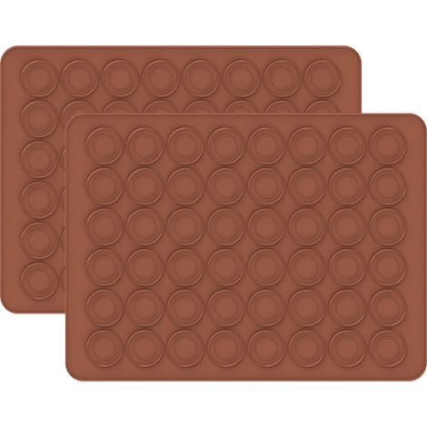 2 Tapis de cuisson, Silicone antiadhésif, Résistant -40 à 230°C, Pour macarons et pâtisserie, Cuisine maison (1/5)