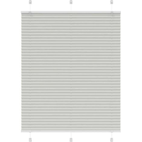 Plissee Hellgrau 110x150 cm Stoffbreite 109,4 cm Polyester