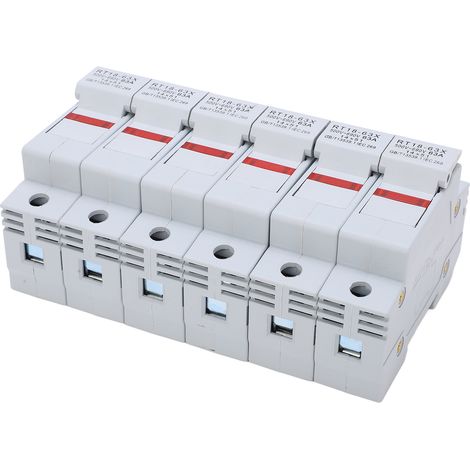 Porte-fusible RT18-63X sur rail, avec voyant LED, pour cartouche RO16 14x51mm 63A 500-690V bipolaire (1/5)