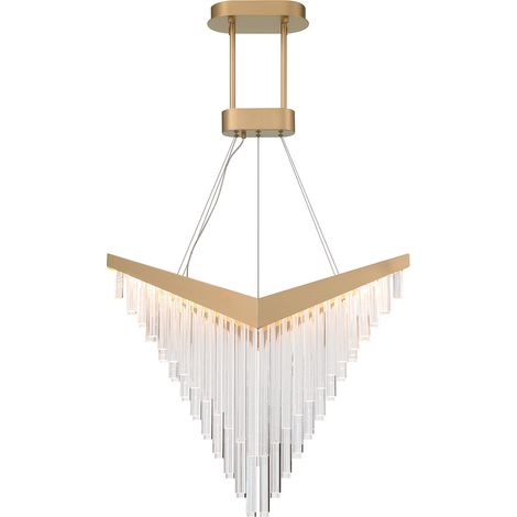 Lampadario glamour oro a V LED 40W Vivien Quintiesse (1/5)