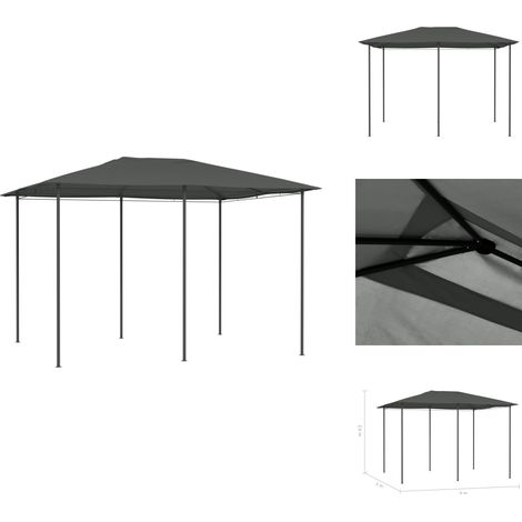 Pavillon 3x4x2,6 m Anthrazit 160 g/m² - Pavillon - Gartenzelt - Outdoorzelt - Sonnenschutz - Grillparty (1/4)
