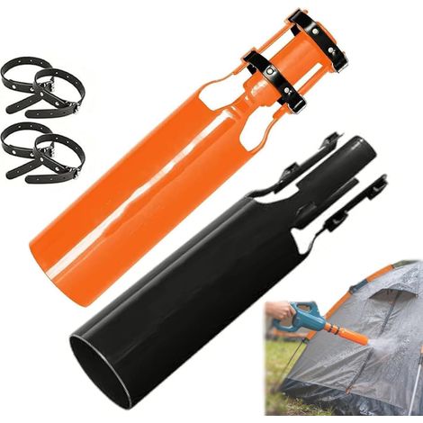 Booster d'air pour Souffleur de Feuilles, Souffleur À Feuilles – Accessoire Rehausseur de Flux d'air, Double Remplacement de La Conditions Météo Neige Arrière (Noir + Orange) (1/5)