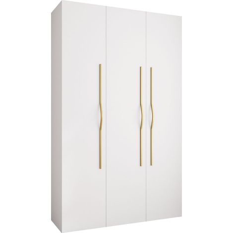 Armoire Hartford 563, Blanc, 246x150x52cm, Portes d'armoire: Avec des charnières, Nombre d'étagères: 7 (1/5)