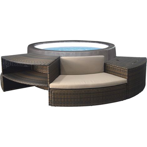 NETSPA - SP-VIP160B/MOB2 - NetSpa Vita Premium + Mueble (5 piezas) - SPA Semirrígido - Redondo