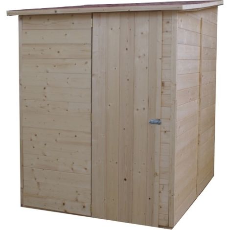 Casetta addossata mis. 181 x 212 cm - 1 Porta | Con Pavimento|impermeabilizzante Ardesia Rossa