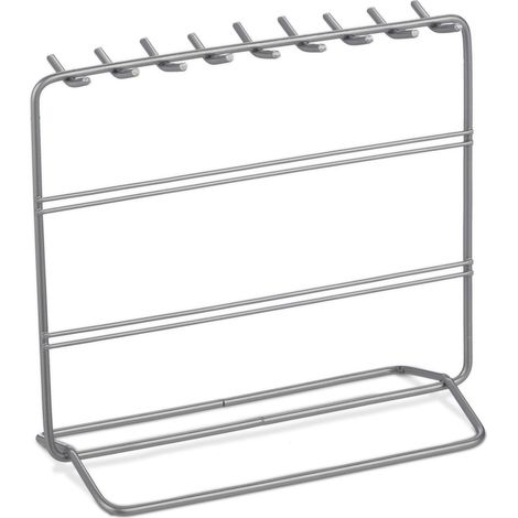 Práctico soporte para joyas de metal 18 x 20 x 9 cm almacenamiento estructurado para joyas elegante de hierro negro 130012154 (1/4)