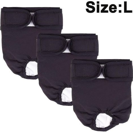 Lot de 3 couches lavables et réutilisables pour chien, culottes menstruelles hygiéniques et hautement absorbantes pour chien, protection anti-humidité pour animaux de compagnie (1/3)