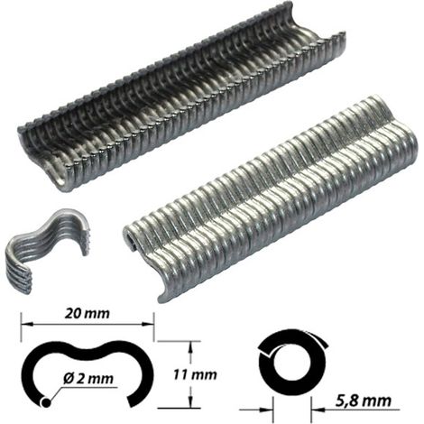 Blister - Agrafe omega 20 Galvanisée - 200pcs