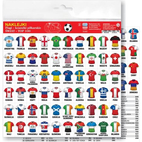 Flaggenaufkleber – die 100 besten Fußballtrikots der Welt