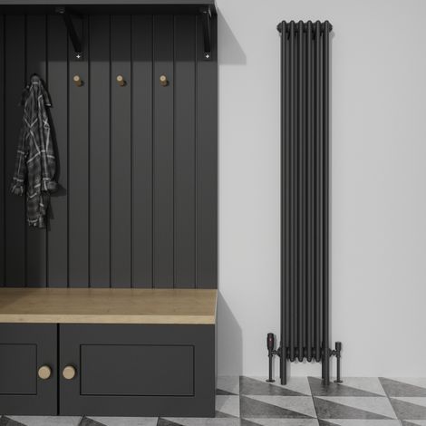 Warmehaus Traditional Black Quadruple Column Radiator 1800x290mm (1/5)