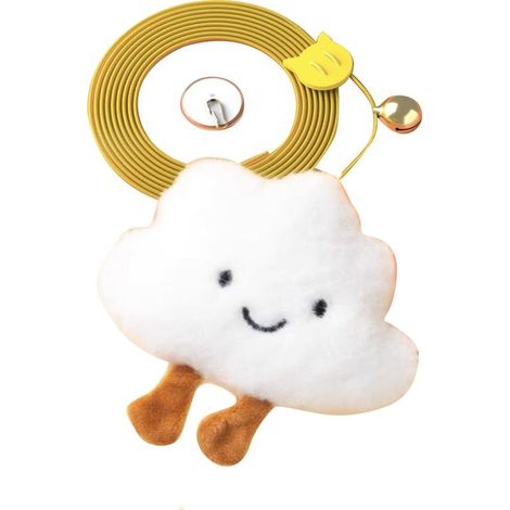 Jouets Teaser pour chat, amusant et interactif, soulage l'ennui, chaton suspendu avec cloche pour nuages \u200b\u200bd'intérieur et de maison (1/5)